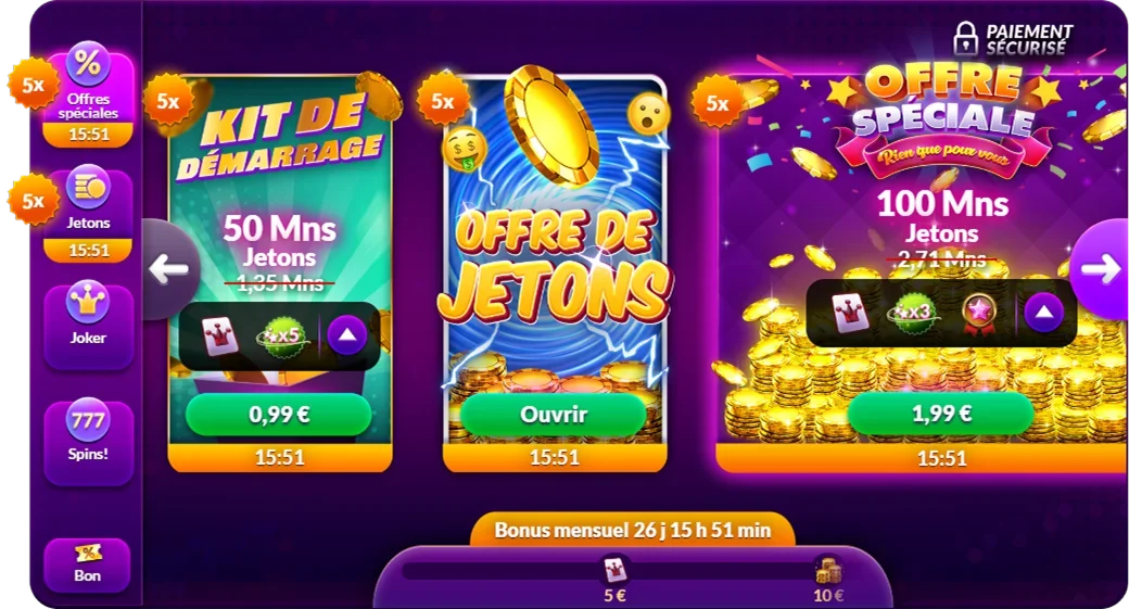 Offres de jetons Nova : kit de départ, bonus spécial et packs dès 0,99 €